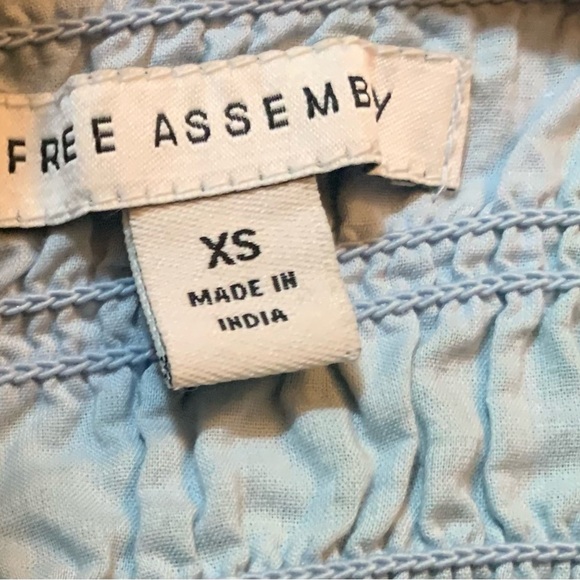 Free Assembly Women's Smocked Tank Top Skyway Plaid Green Boho XS - Picture 4 of 7